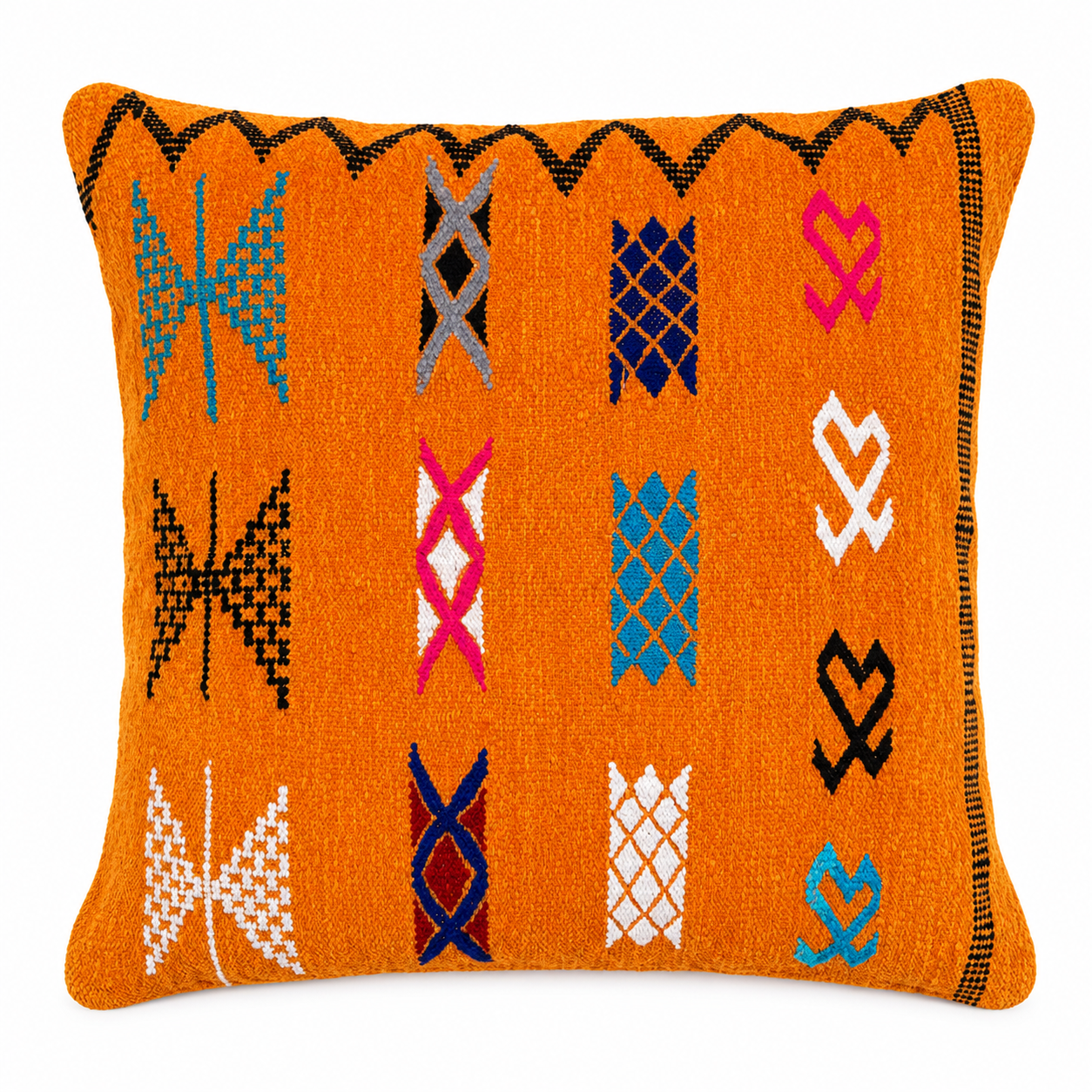 Berber Velvet Handmade Cushion Embroidered Velour Pillow Cover