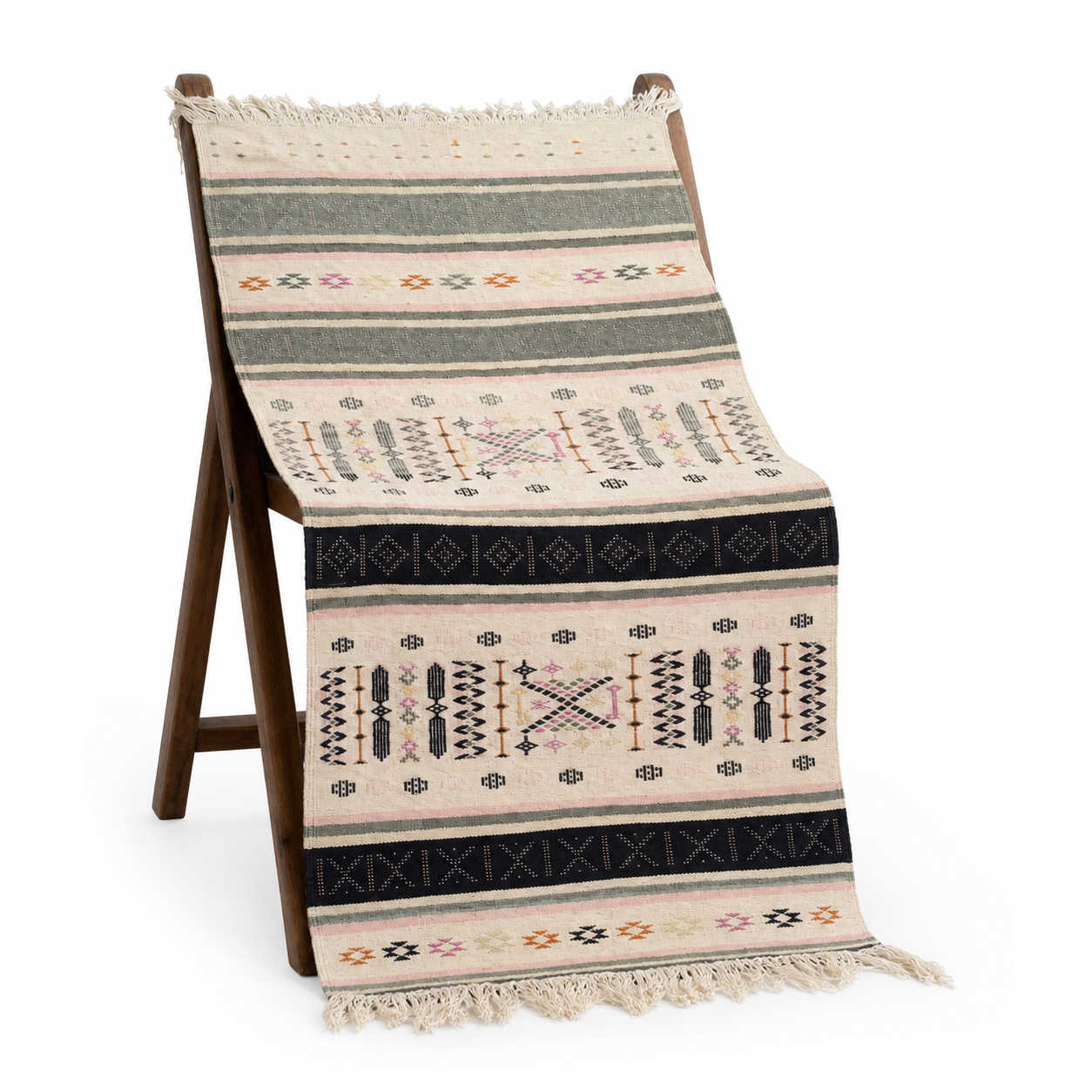 Berber Vintage antique Handwoven Textile Tribal Rug Runner
