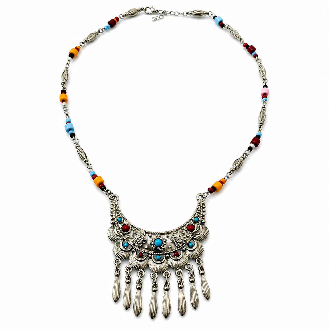 Berber Vintage Handmade Tribal Metal Boho Necklace Jewelry