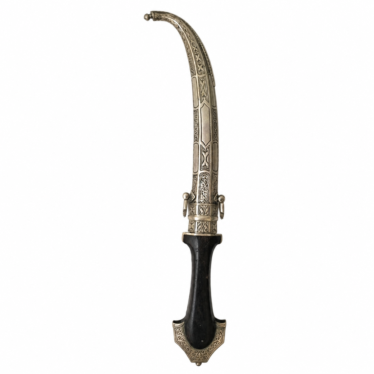 Berber Vintage Silver Khanjar 925 Sterling Antique Dagger