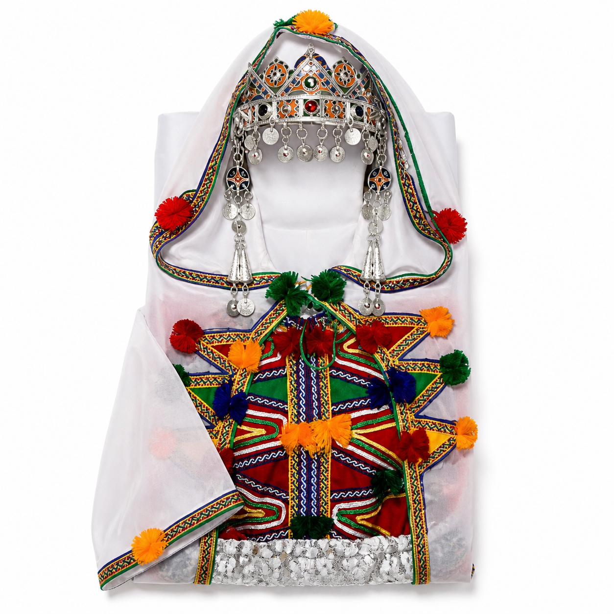 Berber Wedding Dress Caftan Headdress Burnouse Set Kaftan