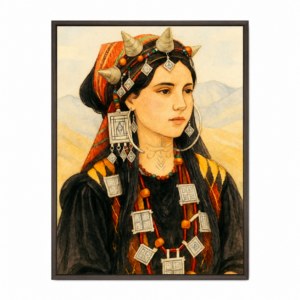 Berber Woman Portrait Print Jewelry Art Digital Download