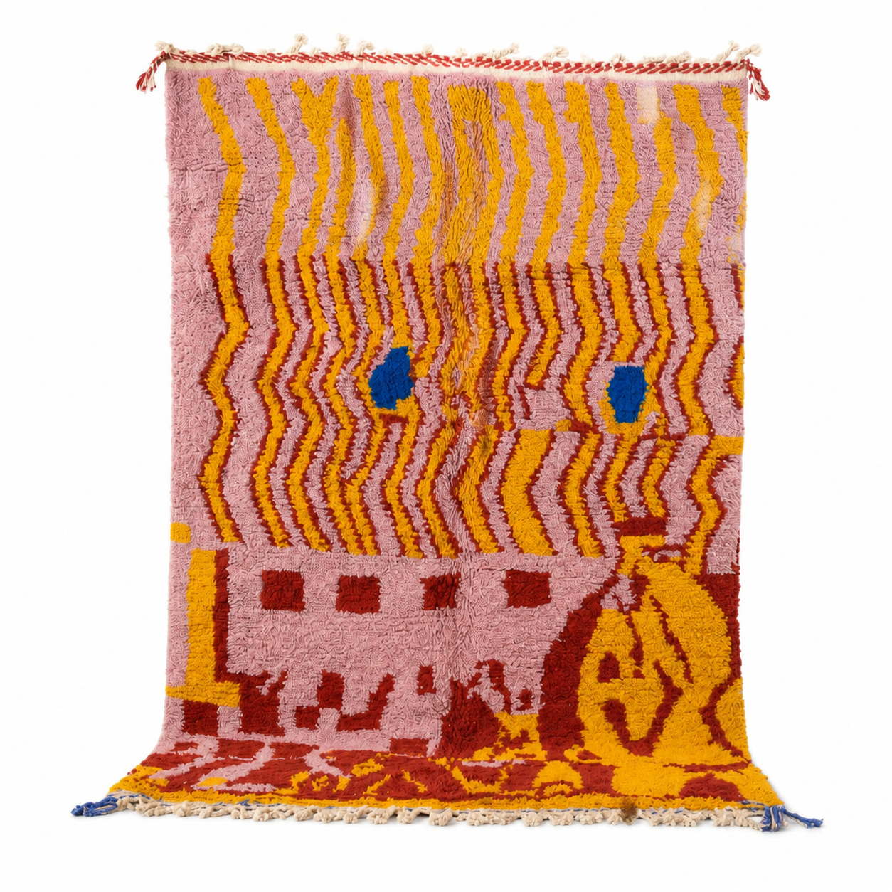Berber Wool Geometric Neutral Living Room Rug Design