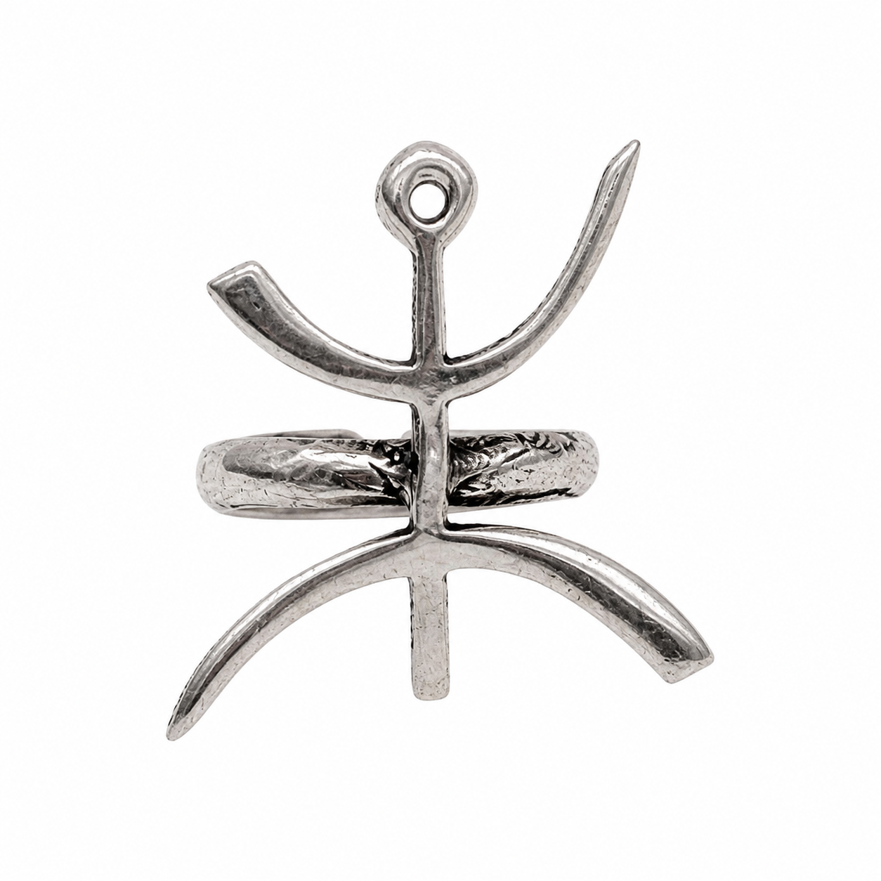 Berber Yaz Sterling Silver Symbol Statement Tribal Ring