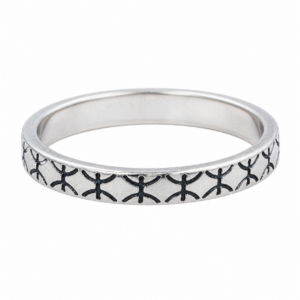 Berber Yaz Symbol Solid 925 Silver Band Ring