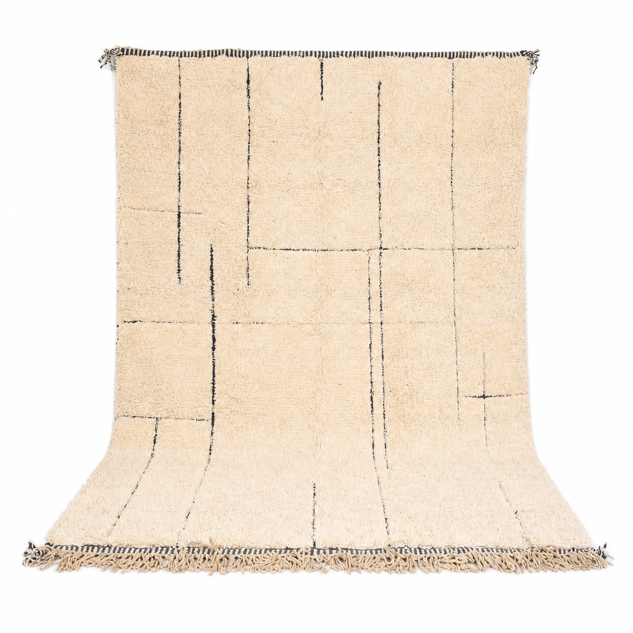 Custom Amazigh Berber Handmade Wool Living Room Geometric Rug
