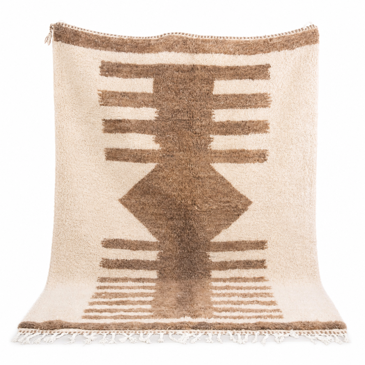 Custom Amazigh Berber Natural Wool Living Room Rug