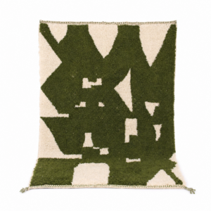 Custom Amazigh Berber Wool Geometric Living Room Rug