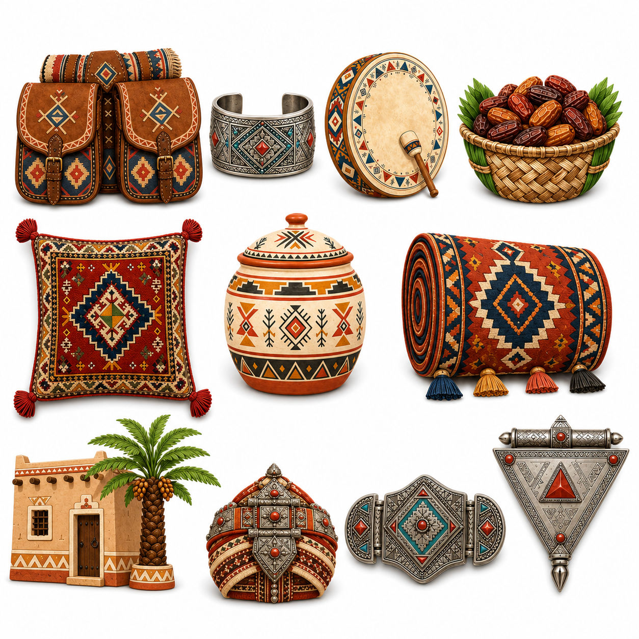 💾 Berber Clipart Bundle Geometric for Everyday Heritage Style Use