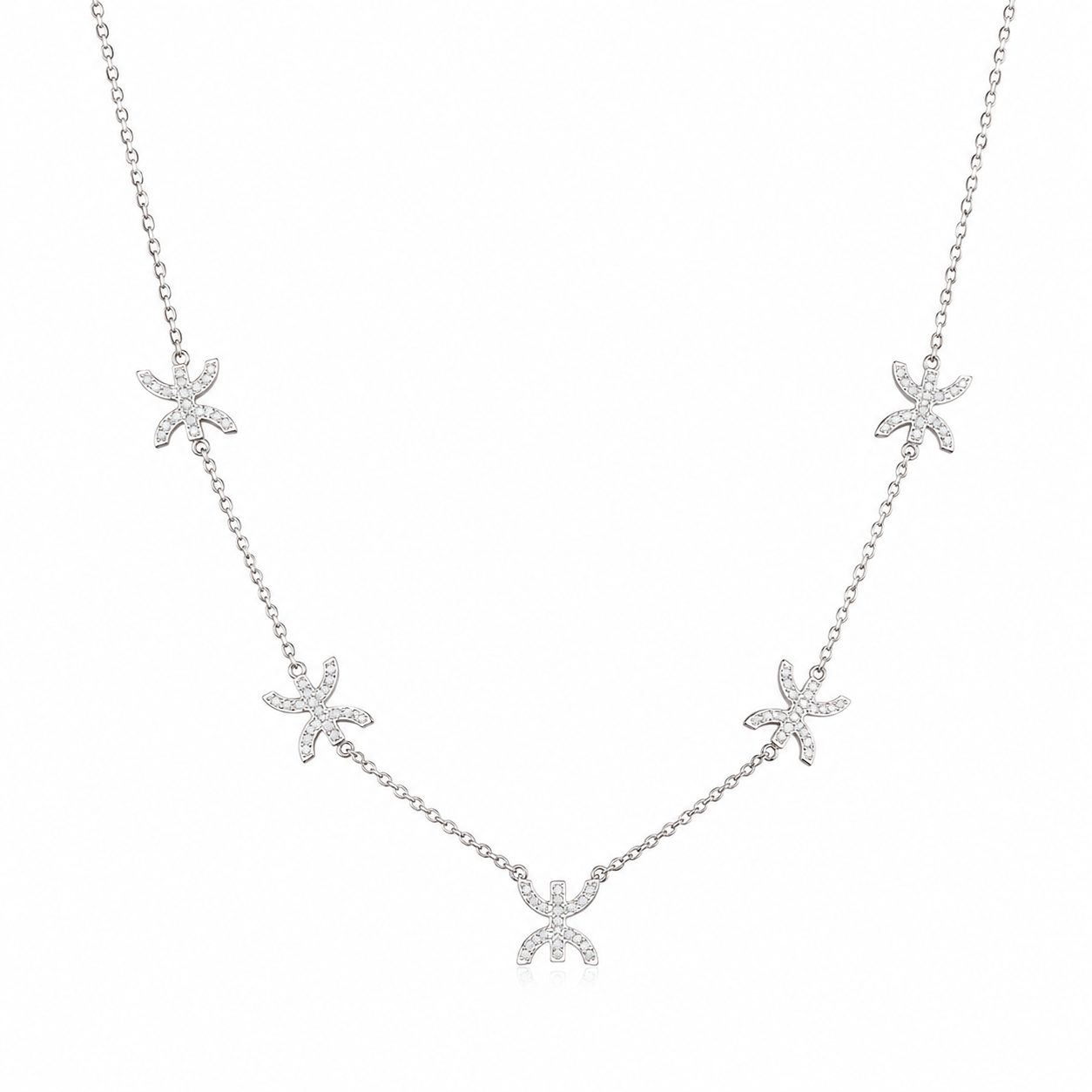 Five-Charm Amazigh Yaz Tifinagh Berber Kabyle Stainless Steel Necklace