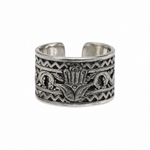 Handmade Amazigh Berber Khomsa Hamsa 925 Sterling Silver Band Ring