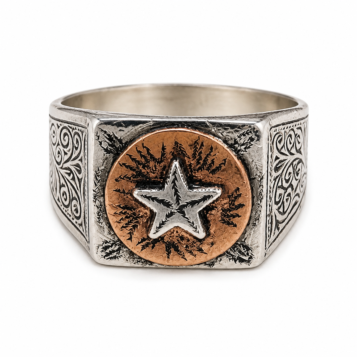 Handmade Berber Tuareg Engraved 925 Sterling Silver Adjustable Ring