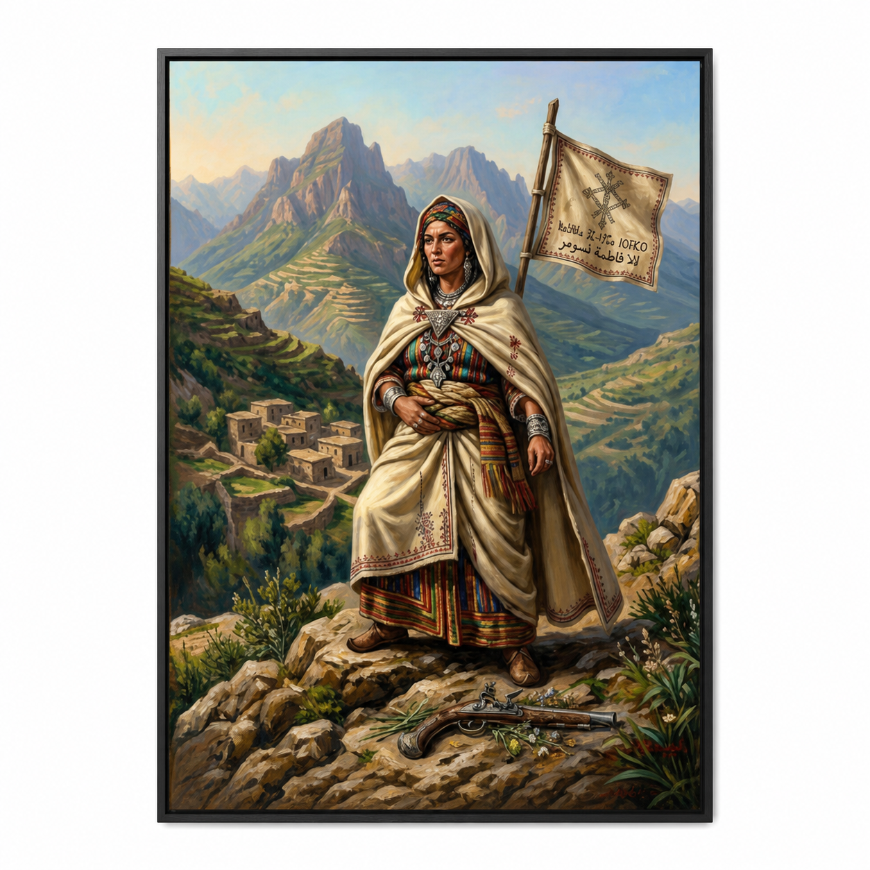Lalla Fatma N'Soumer Amazigh Kabyle Berber Woman Portrait Wall Art