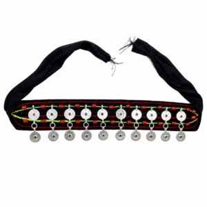 Traditional Amazigh Berber Tawnza Silver-Plated Coin Festive Tribal Headband