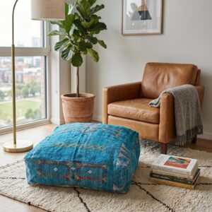 Berber Sabra Marocain Fait Main Berbère en Pouf