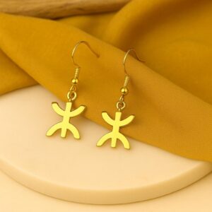 Amazigh YAZ Tifinagh Adaptation Stainless Steel Earrings Boucles
