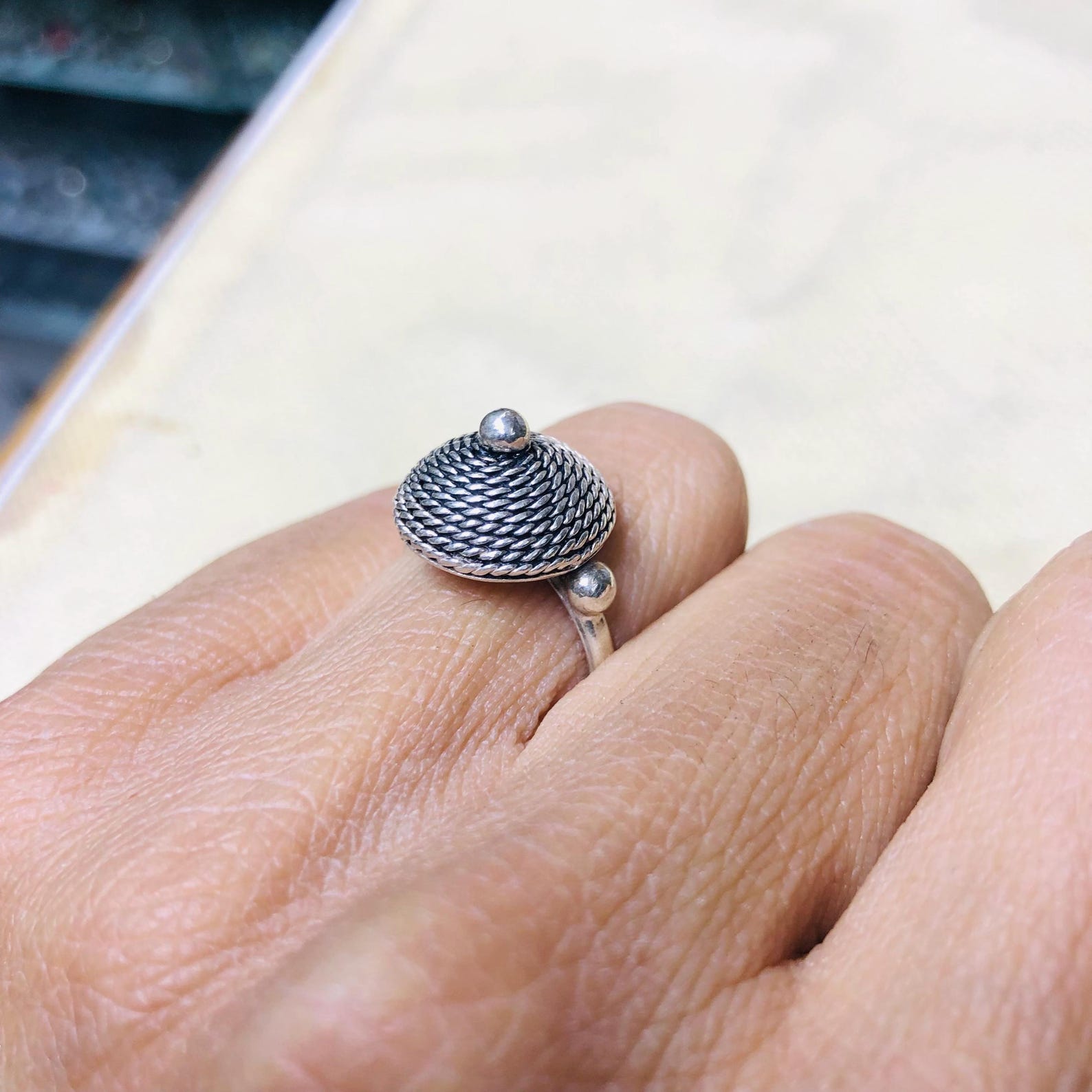 Amazigh Gravure amazighe Ring Silver Tribal Touareg Berbère