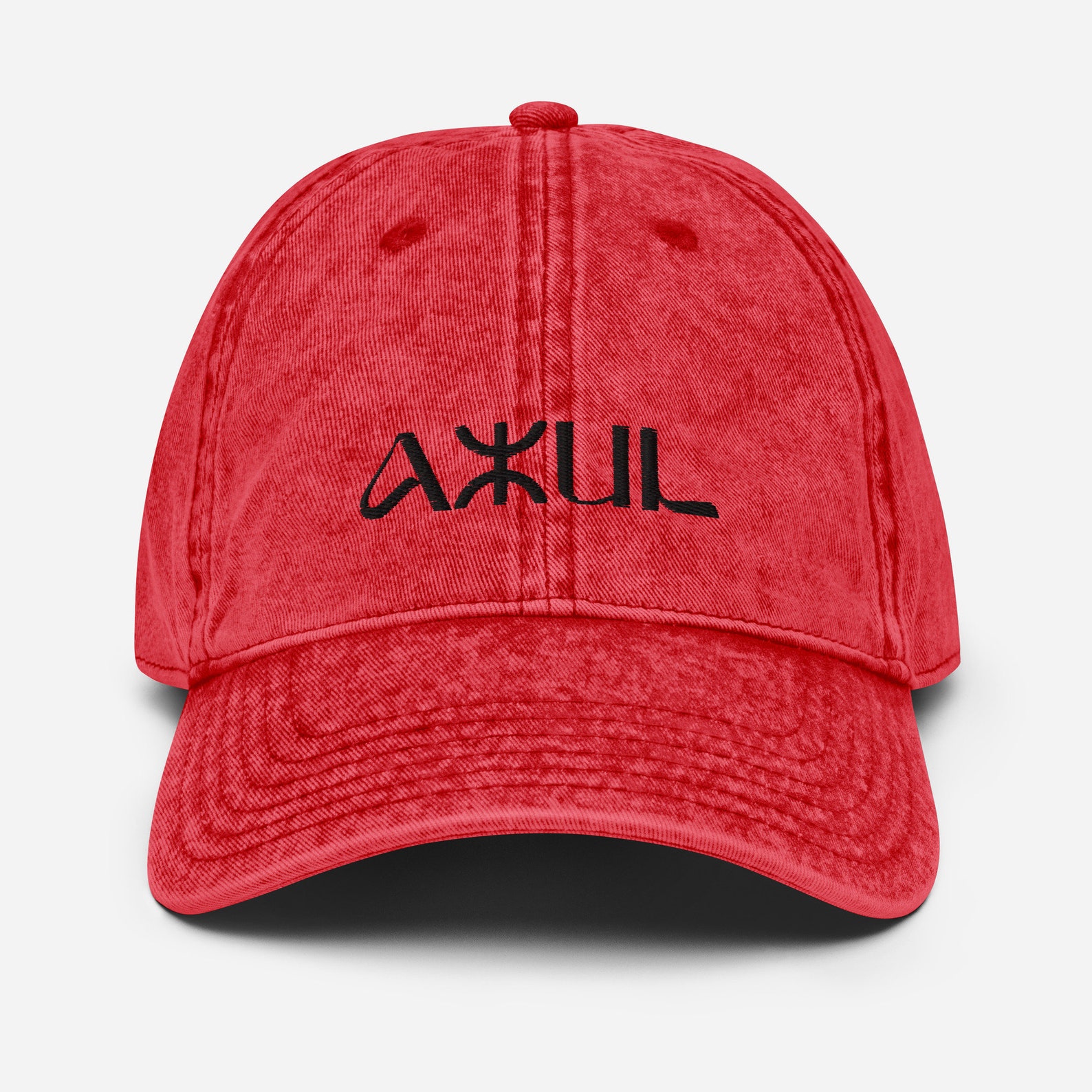 Berber Azul Vintage Cotton Twill Cap With Embroidery