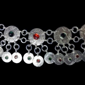 Traditional Amazigh Berber Tawnza Silver-Plated Handmade Headpiece Necklace