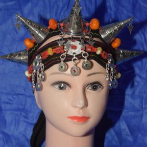 Berber Asni Crown Silver Plated Cotton Headband Jewelry