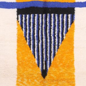 Berber Custom Design Wool Geometric Living Room Rug