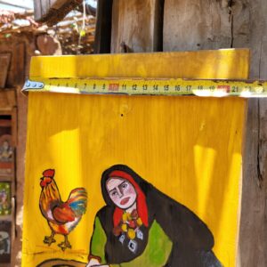 Amazigh Handpainted Cedar Wood Woman Couscous Wall Art