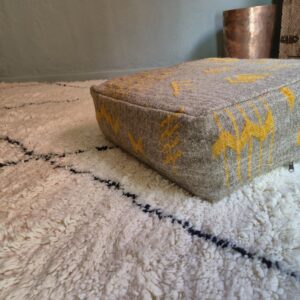 Berber Kilim Wool Floor Cushion Pouf Square Cover