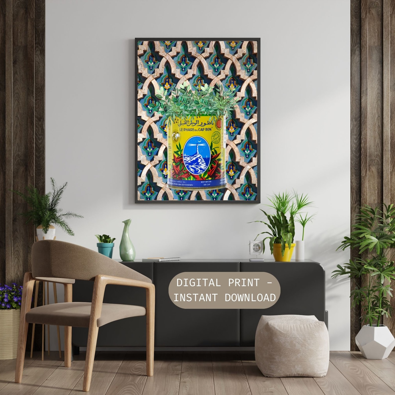 💾 Amazigh Harissa Art Print Tunisian Wall Decor Artwork