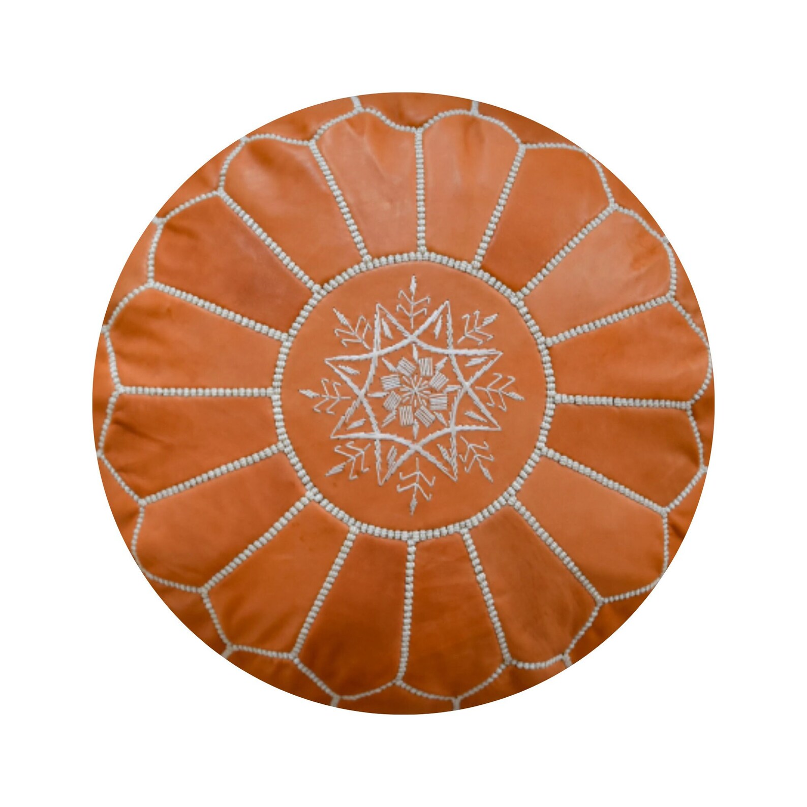 Amazigh Vegetal Soft Leather Handmade Delivered stuffed Pouf