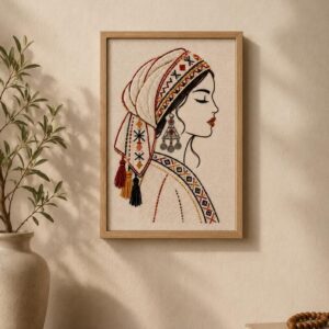 Amazigh Berber Woman Beauty Portrait Printable Digital Wall Art