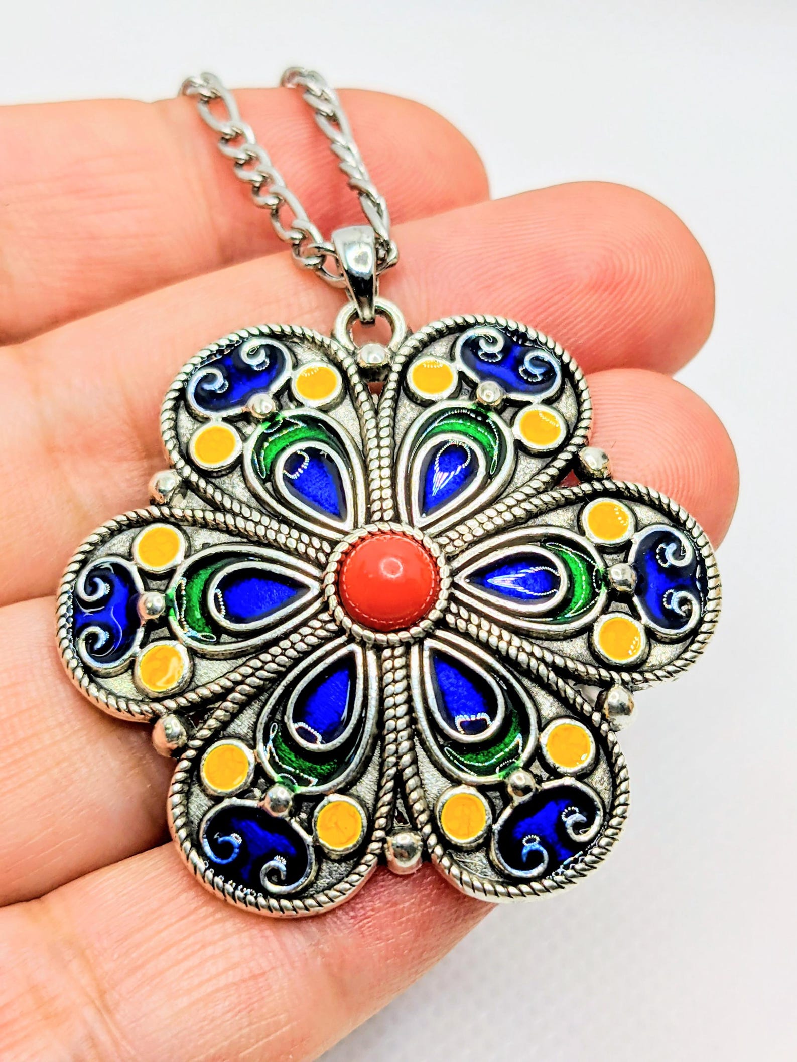 Amazigh Necklace kabyle berbère with une chaîne in Stainless Steel Necklace ethnique