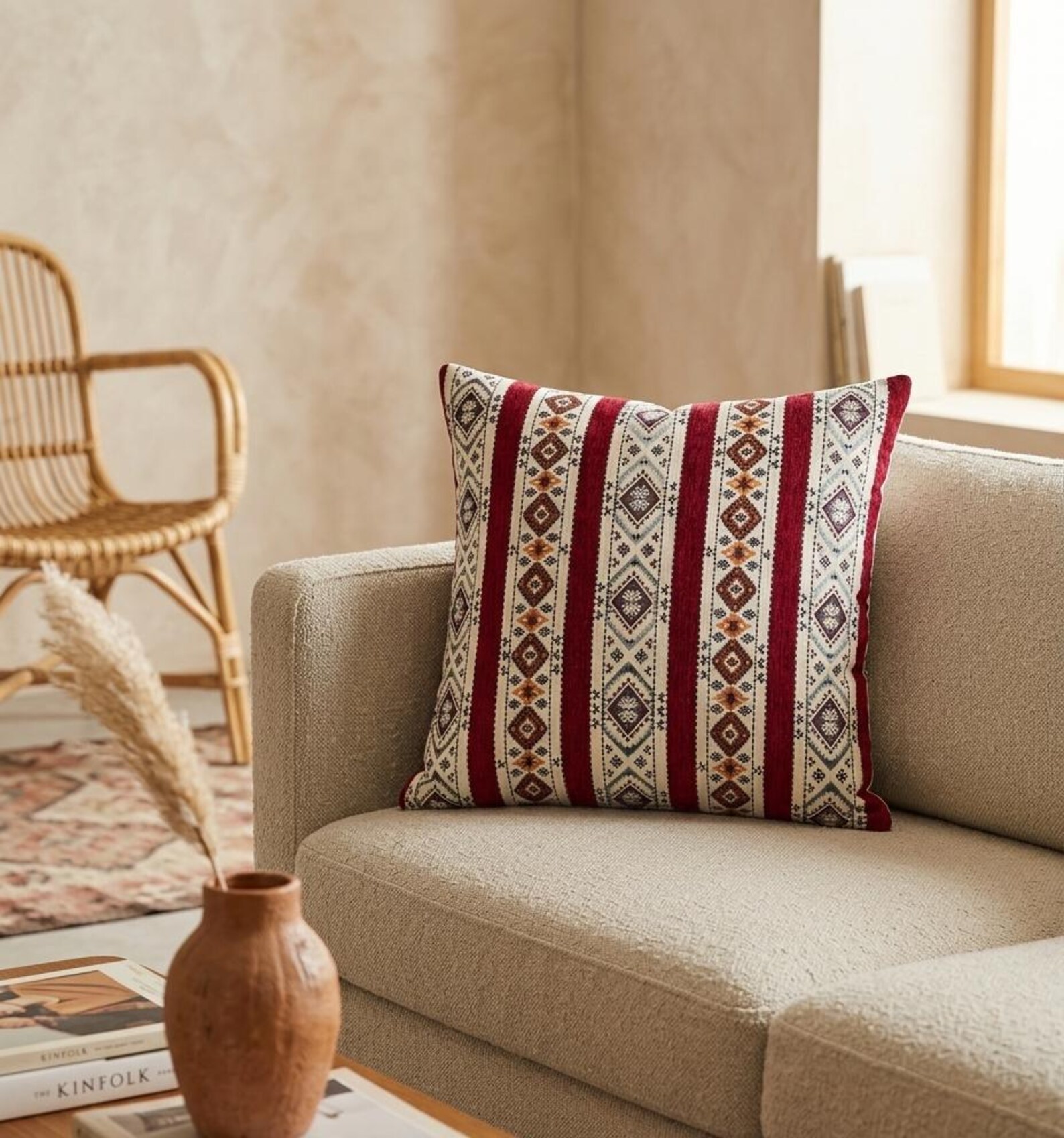 Berber Handmade Style Cushion Cover Boho Pillow Decor