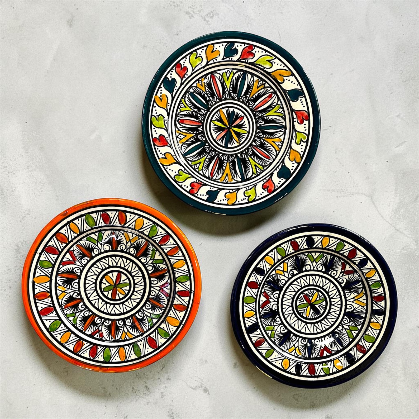 Berber Handmade Ceramic Traditional Design Decorative Wall Plate