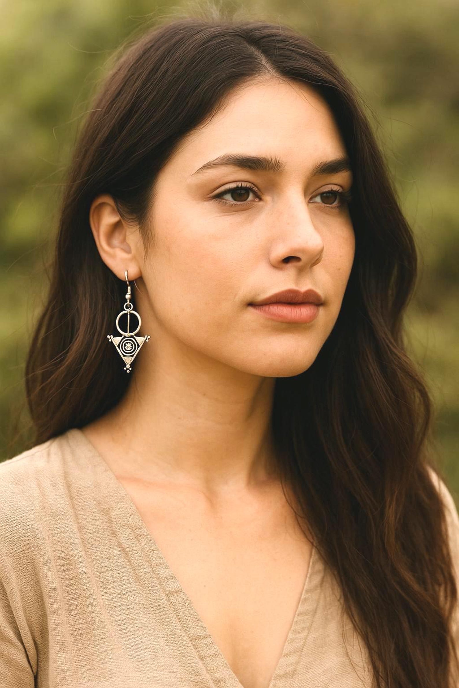 Amazigh Boucles d oreilles femme berbère Tizerzit Earrings