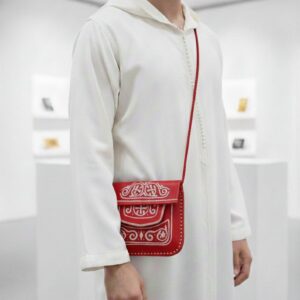 Berber Agrab Leather Handmade Souss Pouch Traditional Bag