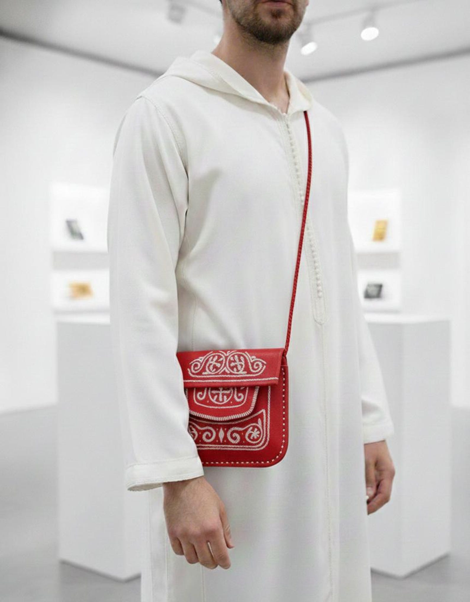Berber Agrab Leather Handmade Souss Pouch Traditional Bag