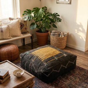 Berber Sabra Marocain Fait Main Berbère en Pouf