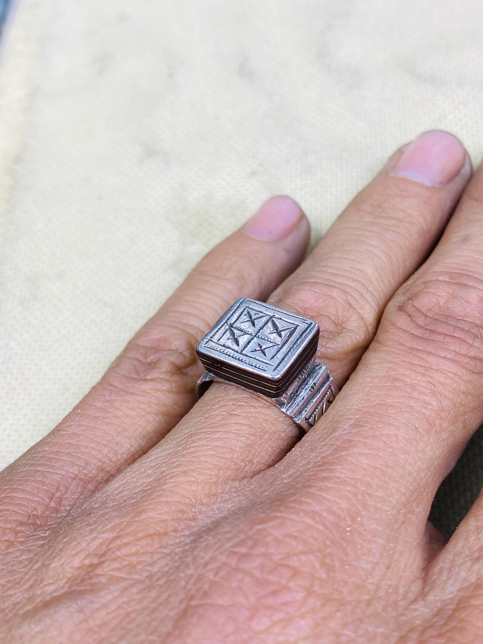 Amazigh Bague en argent Tribal Touareg Berbère Ring