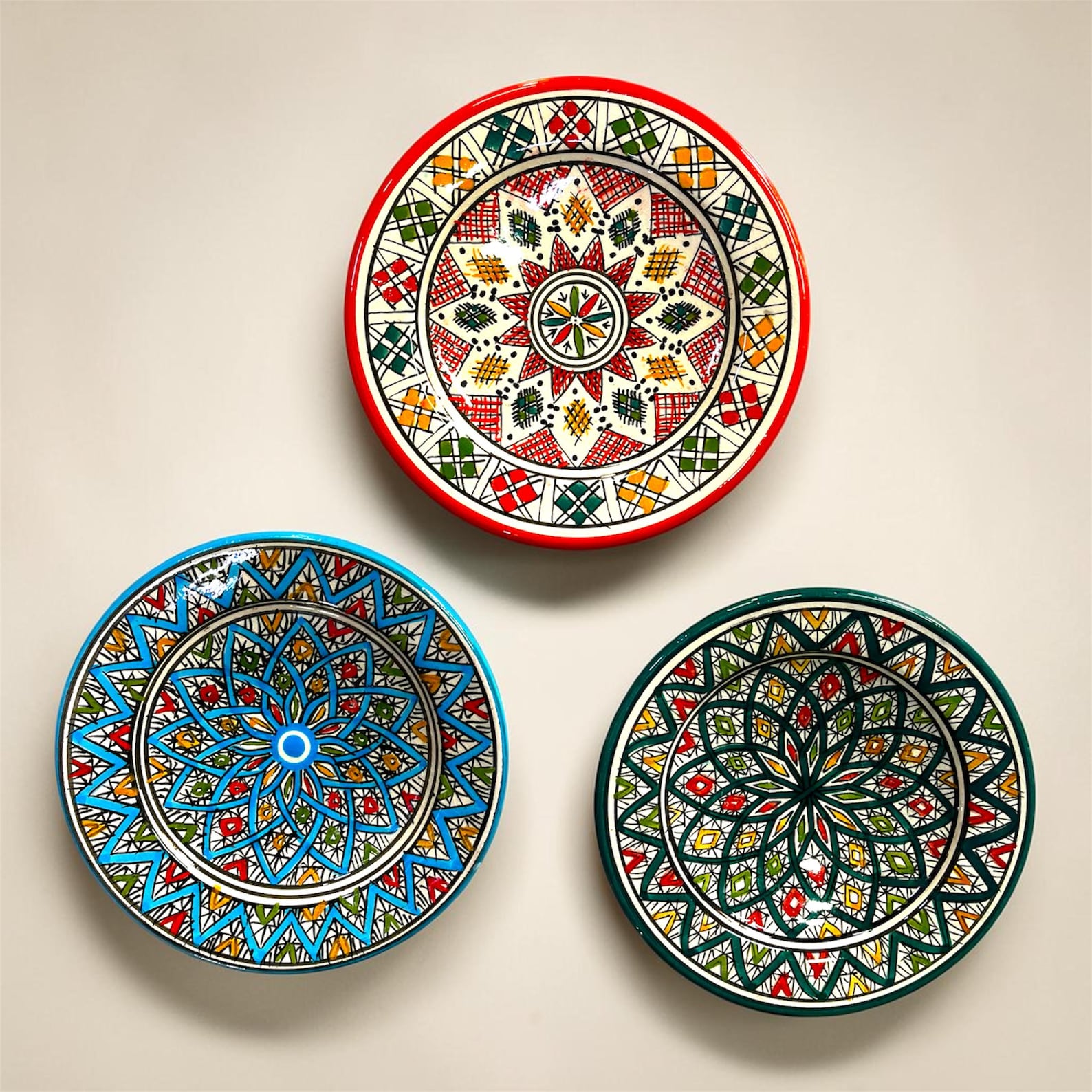 Berber Handmade Ceramic Traditional Design Decorative Wall Plate