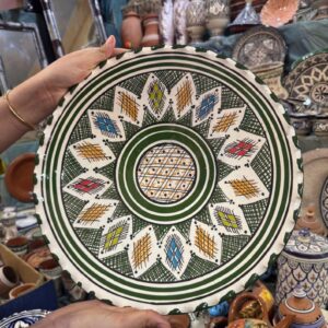 Amazigh Handmade Ceramic Serving Set Large Platter Plate