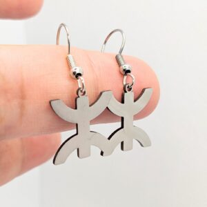 Amazigh YAZ Tifinagh Adaptation Stainless Steel Earrings Boucles