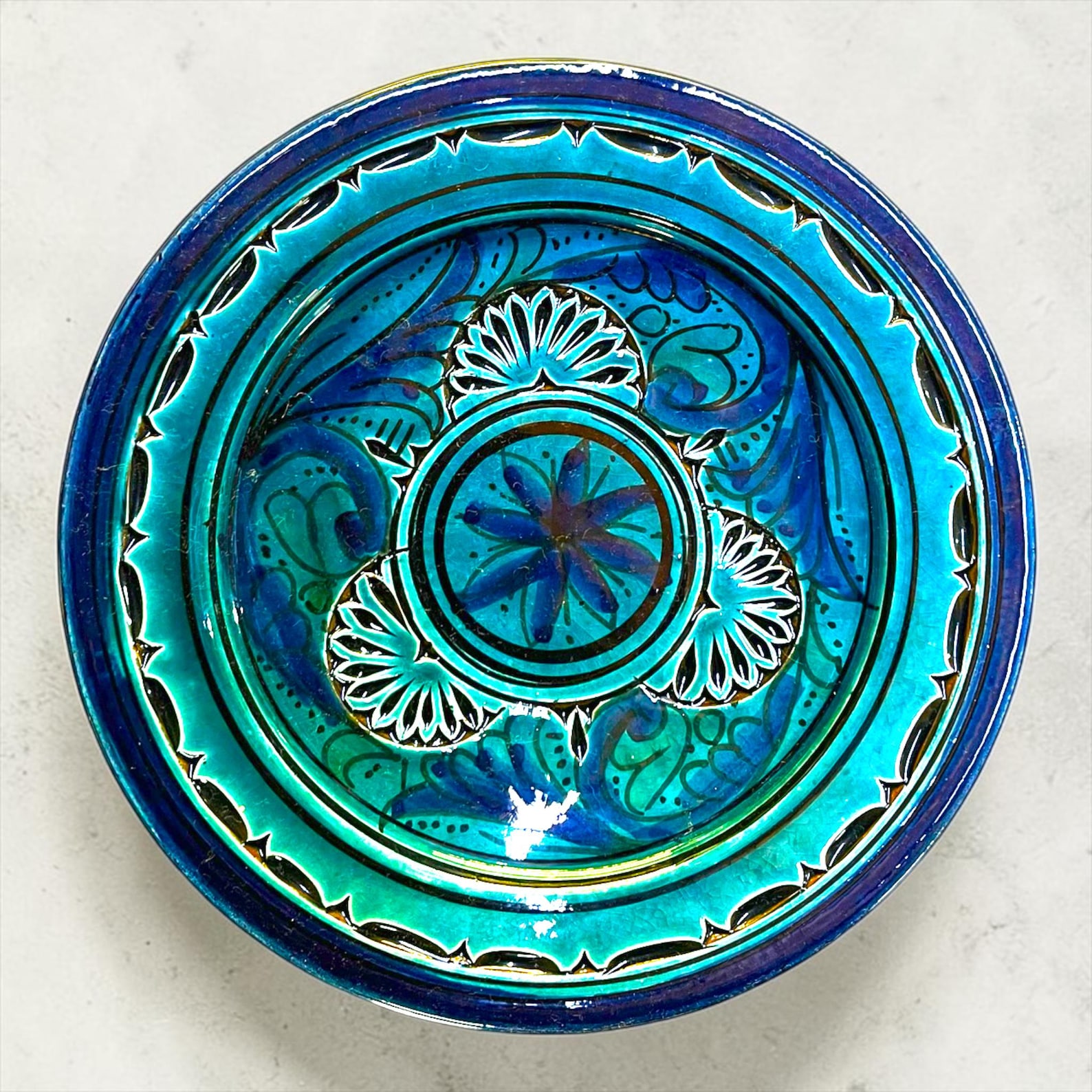 Amazigh Handmade Ceramic Plate Mini Traditional Tagine Set