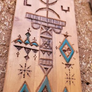 Berber Cedar Wood Carved Handmade Wall Art Panel