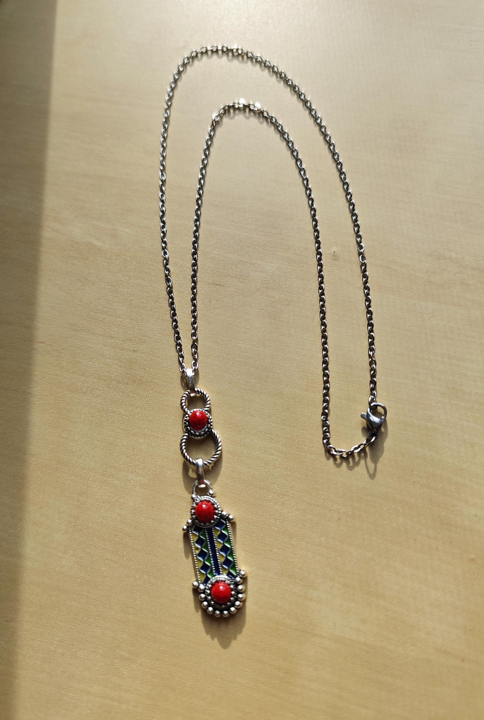 Amazigh Yaz Tifinagh Kabyle Berber Stainless Steel Men's Pendant Necklace