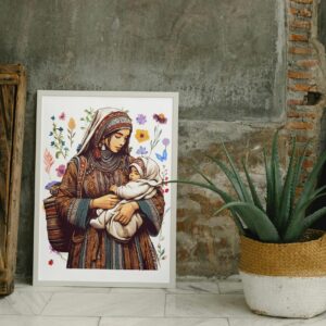 Amazigh Berber Woman Art Print Digital Illustration Download Bracelet