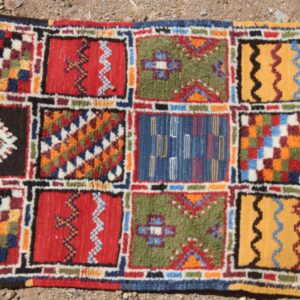 Amazigh Handmade Colorful Wool Runner Rug Hallway Carpet