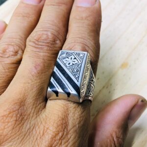Amazigh Gravure amazighe Ring Silver Tribal Touareg Berbère