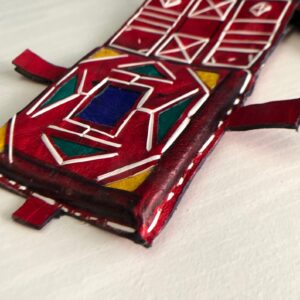 Amazigh Taureg Leather Necklace XL Colorful African on leather braided rope OOAK