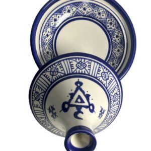 Amazigh serving table set teapot set ceramic handpainted serving set 8 Tagine
