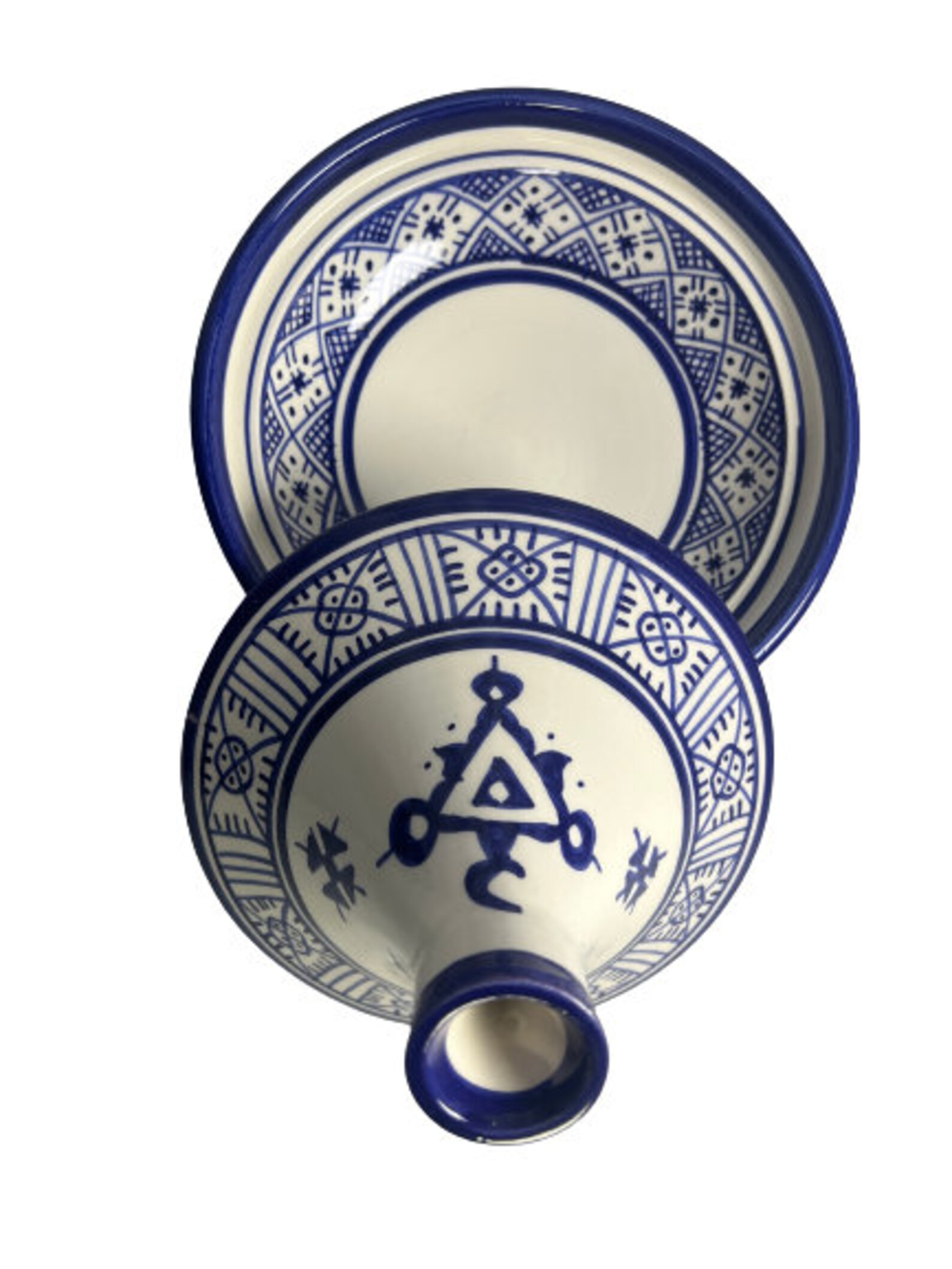 Amazigh serving table set teapot set ceramic handpainted serving set 8 Tagine